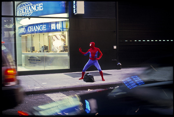 Spiderman with Valise,
Times Square, 2007/